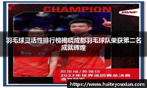 羽毛球灵活性排行榜揭晓成都羽毛球队荣获第二名成就辉煌